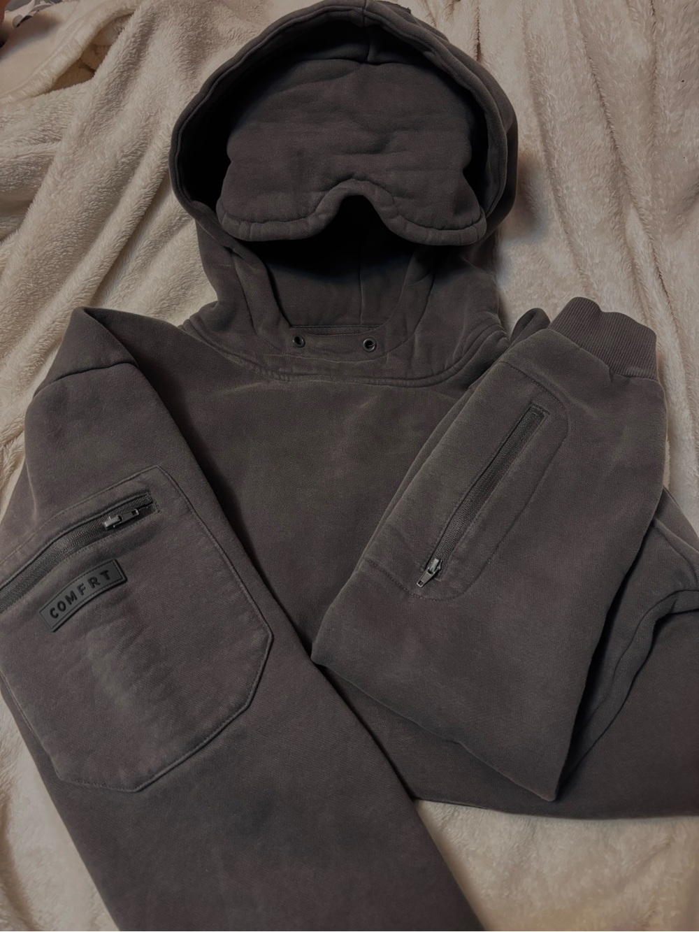 Women's Hooded Pullover Sweater - Charcoal